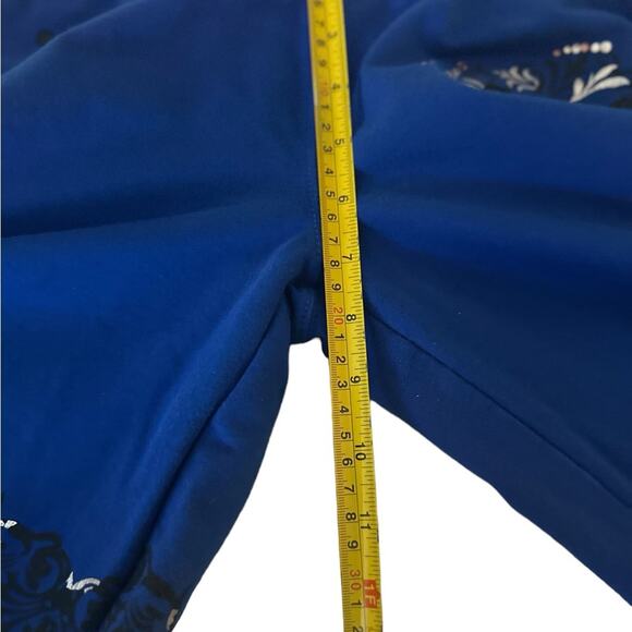 COOGI Vintage Flared Embroidered Knit Sweat Pants, Bright Blue Bling, L - Picture 4 of 15